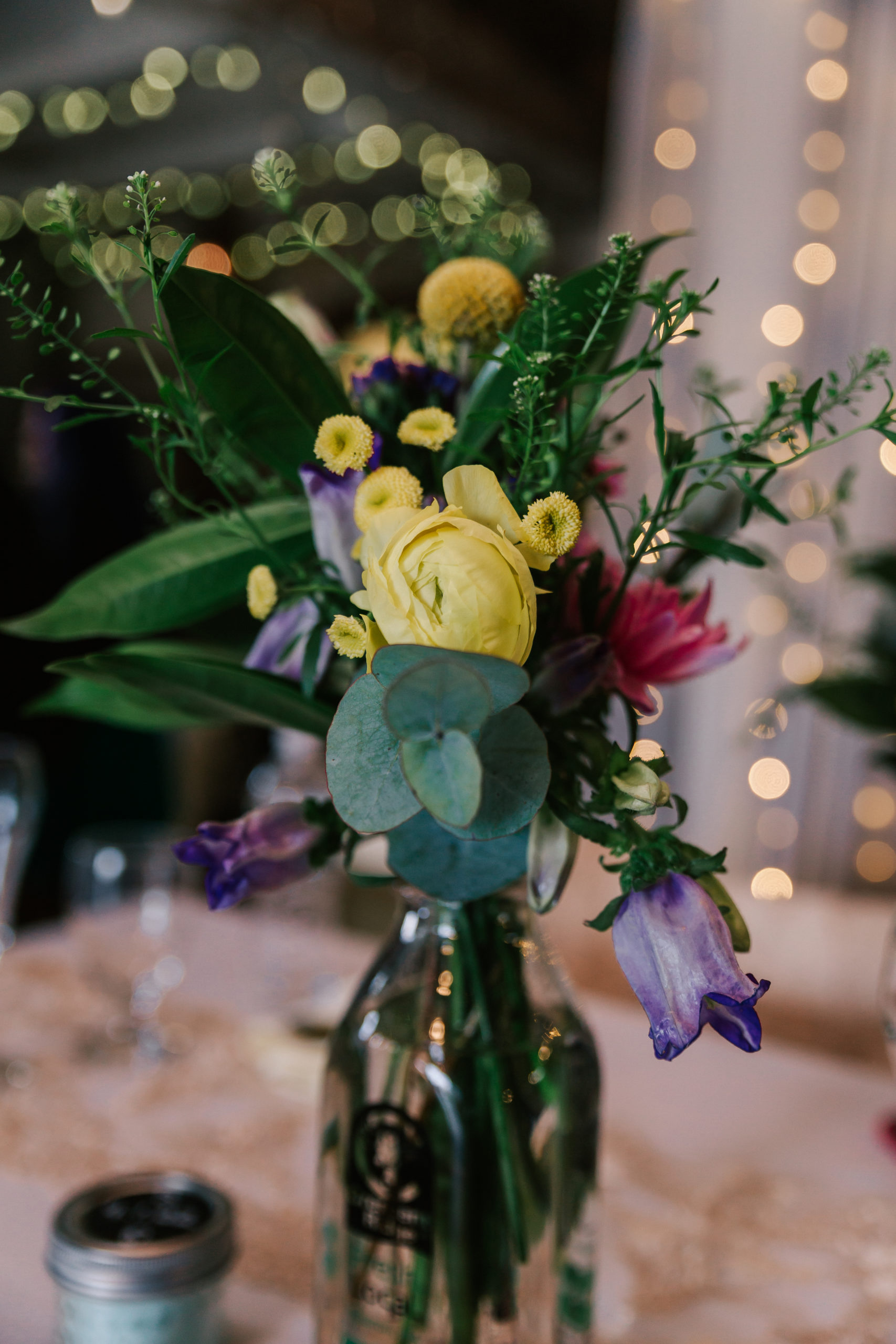 a floral centerpiece at a wedding at one of the small wedding venues in Boston