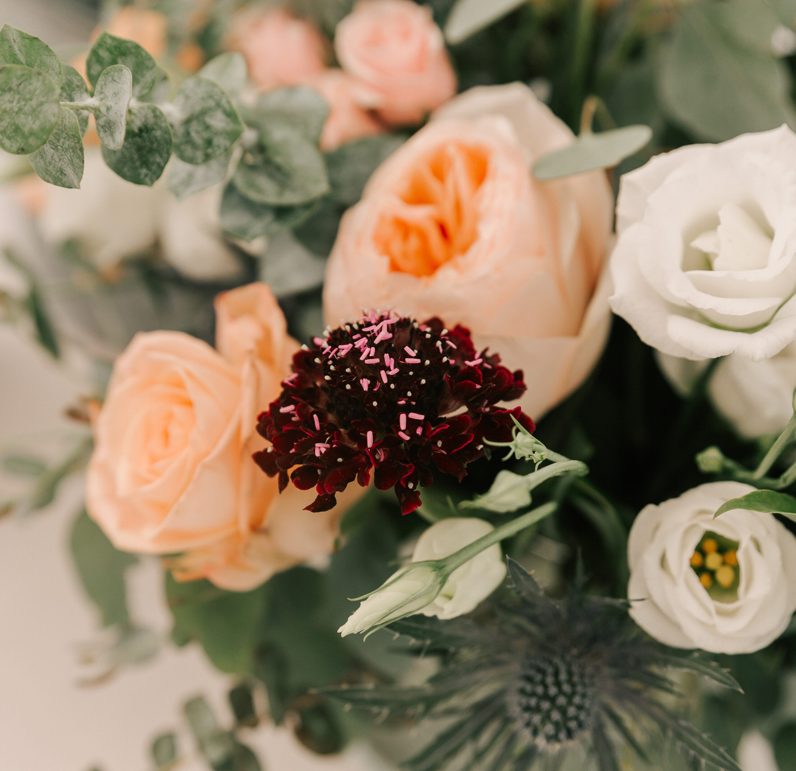 floral table centerpiece at a private estate wedding coordinated by a Cape Cod wedding planner